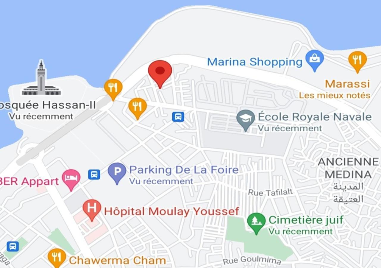 Modern Apartment Opposite The Hassan2 Mosque, Very Well Equipped And Stylish, 85 M2 With Gym And Direct Sea View With Underground Garage , Prohibits Unmarried Couples Of Arab Origin Casa Blanca Exterior foto